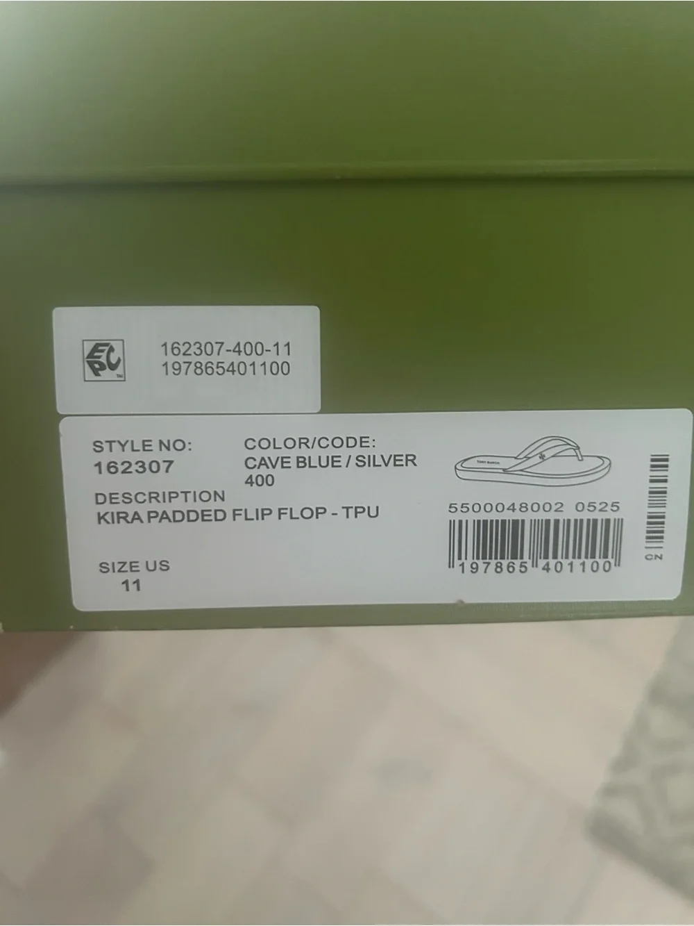 NWT TORY BURCH KIRA padded flip flops.